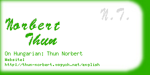 norbert thun business card